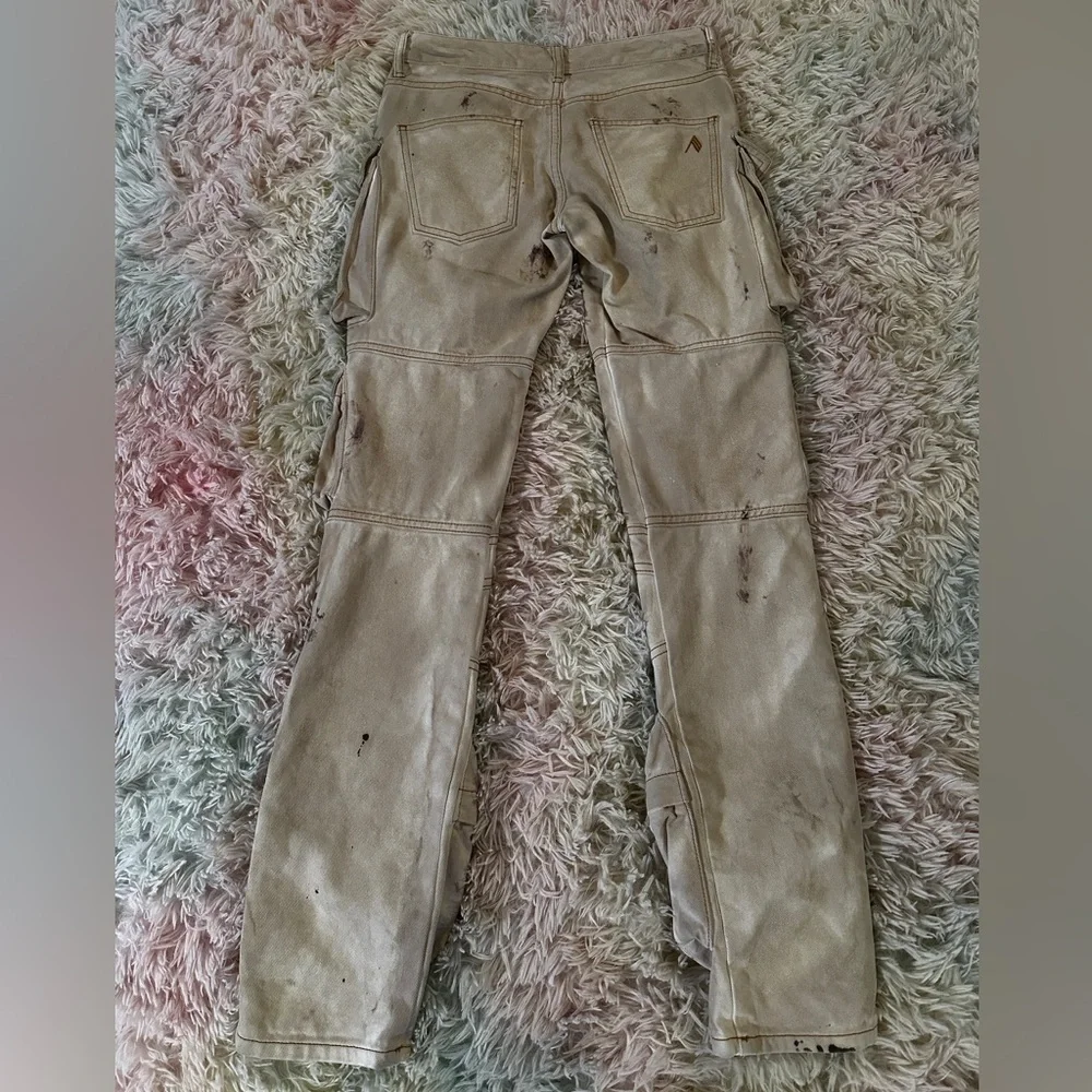 New The Attico Essie Mid-Rise Cargo Jeans Size 24